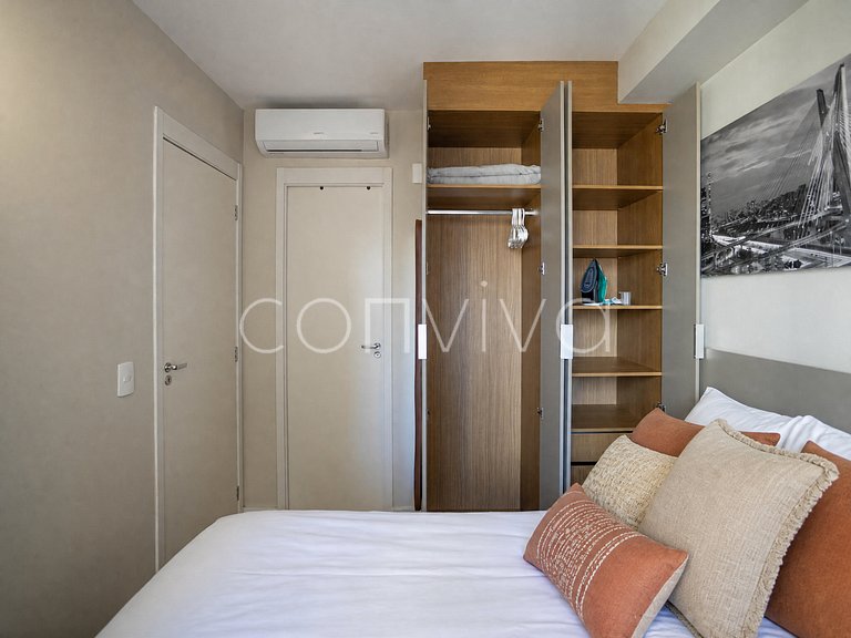 WVL1404 Apto novo na Vila Olímpia | c/varanda + AC