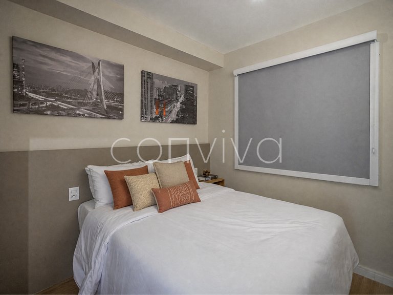 WVL1404 Apto novo na Vila Olímpia | c/varanda + AC